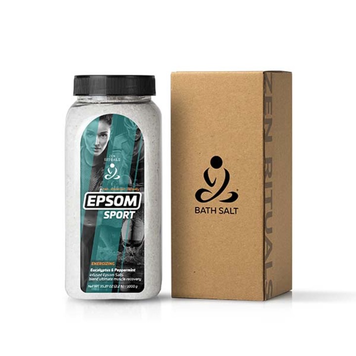 Sare de Baie Epsom cu ulei esential Menta & Eucalipt SPORT * 1 kg