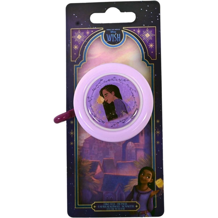 Звънец за велосипед Disney Wish, VLR1091_13, Volare, лилав