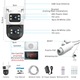 Camera Dubla De Supraveghere Video Cu SIM 4G GENBOLT®, 4MP, Exterior/interior, DC12/POE, 4X zoom, Inregistrare continua 24/7, culoarea vederii nocturne, Stocare Card/Cloud, comunicare bidirectionala, Urmarirea oamenilor, PTZ, Alarma sonora si luminoas
