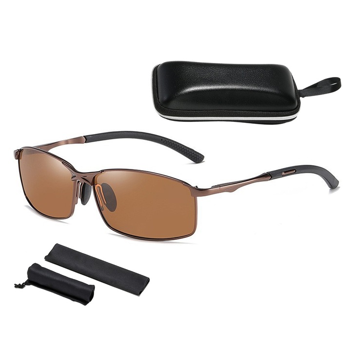 Ochelari de soare polarizati, protectie UV400, rame multicolor, 64x38mm