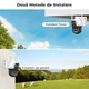 Camera Dubla de Supraveghere cu Panou Solar si Cartela SIM 4G GENBOLT®, AOV, 3MP+3MP, Acumulator 15600 mAh, Panou solar 8w, Exterior Ultra HD, 4X zoom, Comunicare Bidirectionala, Urmarire inteligenta, Alarma, Color Night Vision, Apasare alarma, Alb/negru