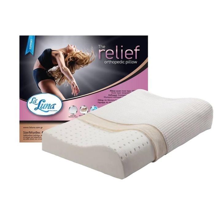 Perna ortopedica, LaLuna, Relief, 60x43x14x12cm, alb