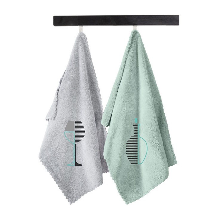 Set prosoape bucatarie, Guy Laroche, 100% microfibra fina, 35x50cm, 2 bucati