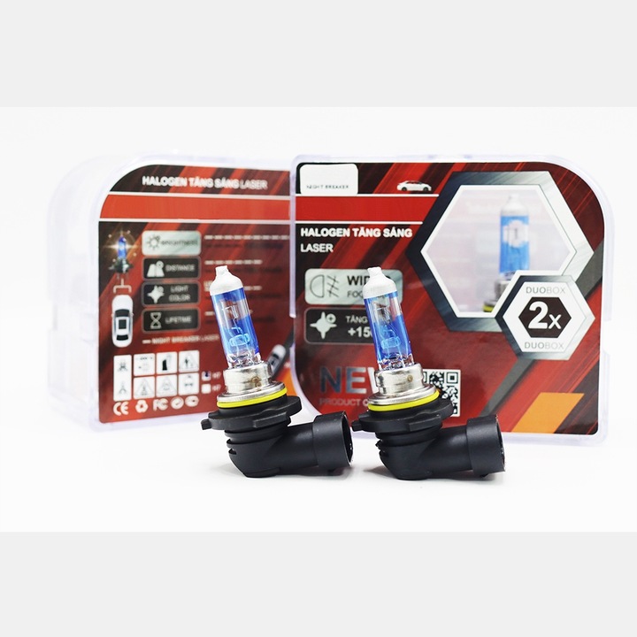 Set de 2 becuri cu halogen HB4 9006, Starline, stele de noapte + 150% 51W 12V, P22D, SET 2PCS Plastic