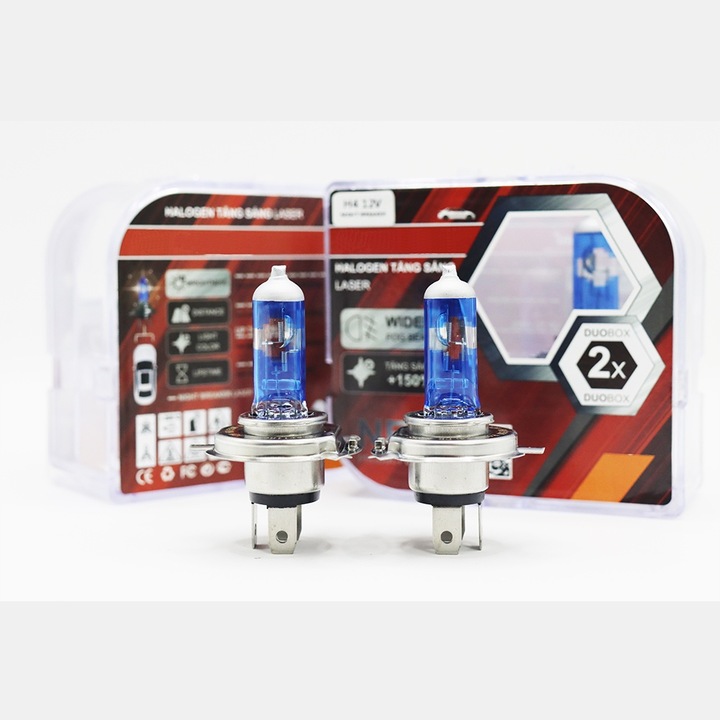Set de 2 becuri cu halogen pentru masini H4, Starline, stea de noapte +150% 60/55W 12V, P43T, SET 2PCS Plastic