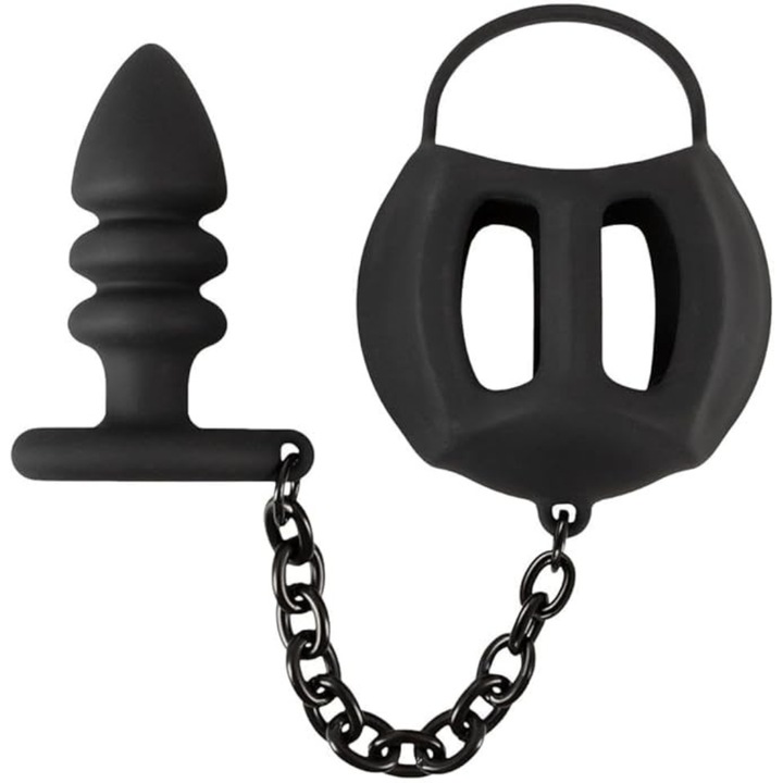 Centura Castitate pentru Testicule cu Dop Anal