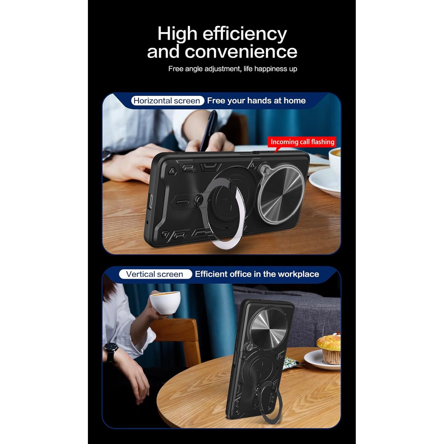 Husa pentru Honor Magic 7 Lite cu protectie pentru camera si suport magnetic integrat Ring Shockproof Mov