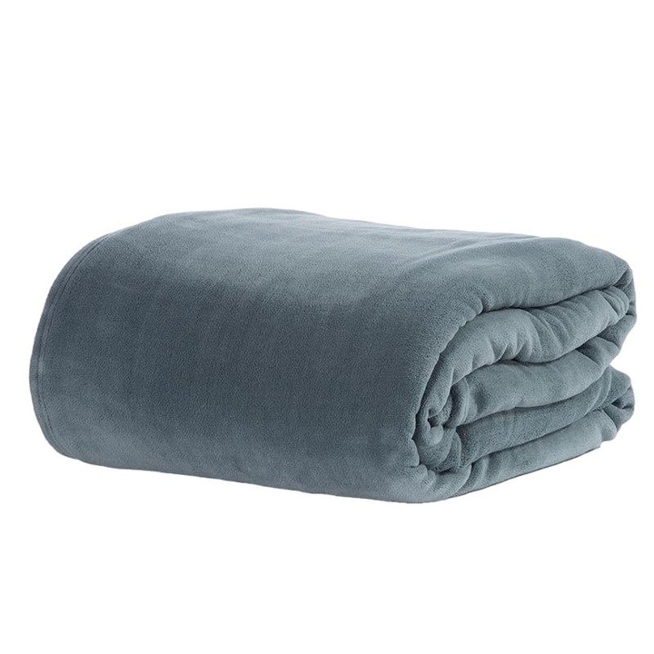 Patura dubla, Nef Nef, Poliester, 220x240 cm, Albastru