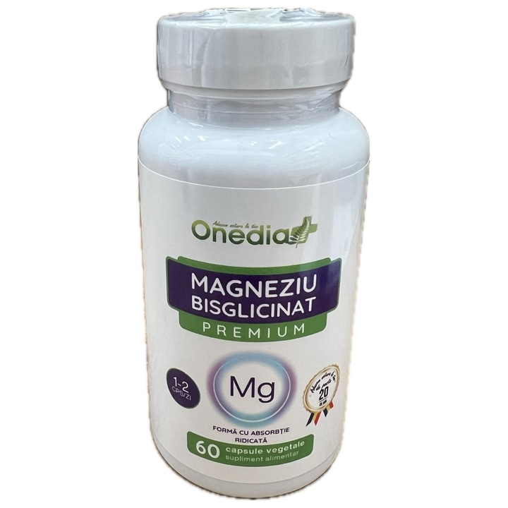 Magneziu bisglicinat 60 capsule vegetale, Onedia