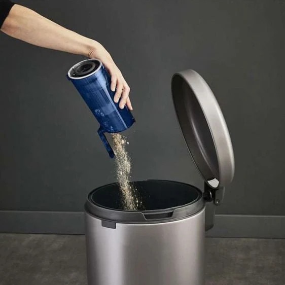 Aspirator vertical Rowenta X-Force Flex 9.60 Aqua RH20C4WO, 250 W, 100 air watts, 3 trepte putere, functie boost, perie cu iluminare LED, autonomie pana la 45 minute, gri & albastru