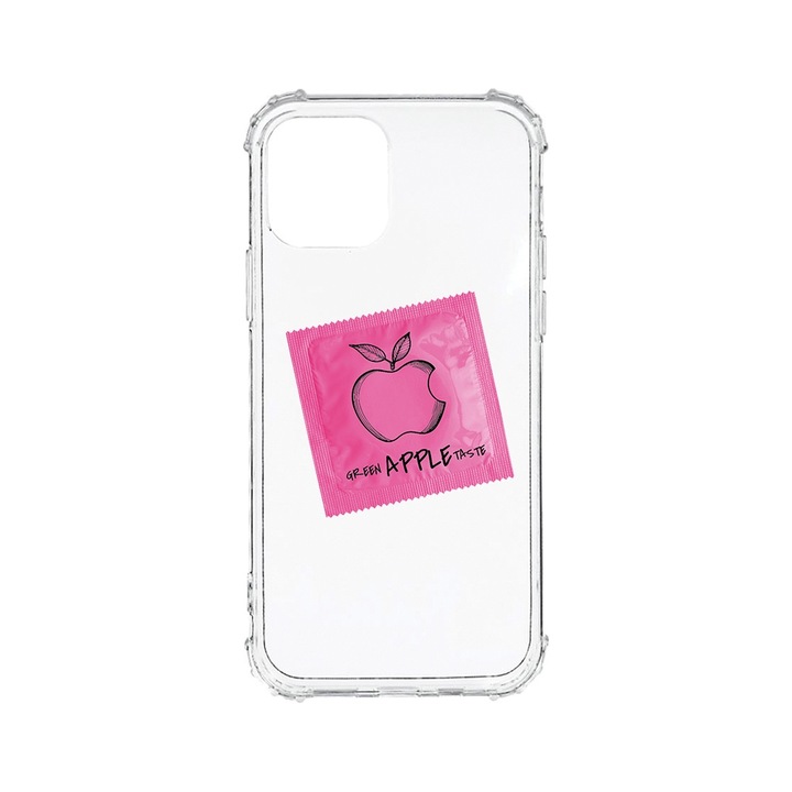 Силиконов калъф BestCase за Apple iPhone 12 Mini, Apple taste pink, Air-Cushion Technology, 1.5MM Anti Shock, AS 1456