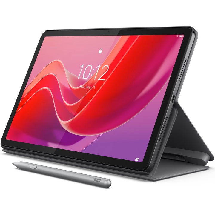 Таблет LENOVO Tab M11 с гласово повикване с писалка и калъф, 11.0", 256 GB, 8 GB RAM, 4G, черен