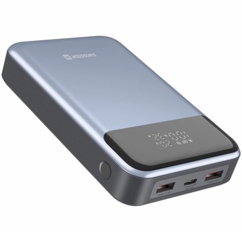 Acumulator Extern Swissten 20000 mAh 100W Usb-C, Usb-A pentru Laptop, Gri