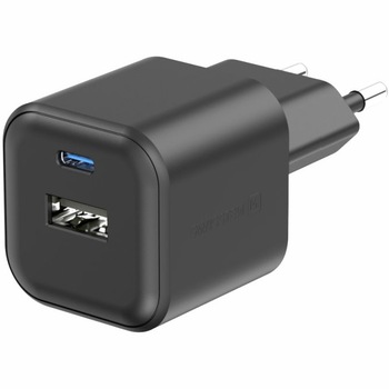 Incarcator Retea Swissten 12W 1x USB-C + 1x USB-A, Negru