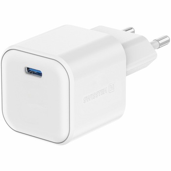 Incarcator Retea Swissten GaN 1x USB-C 35W, Alb