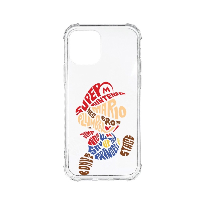 Силиконов калъф BestCase за Apple iPhone 12 Pro, Calligraphy Super Mario, Air-Cushion Technology, 1.5MM Anti Shock, AS 1524