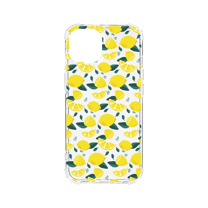 Силиконов калъф BestCase за Apple iPhone 13 Pro, Lemon Pattern, Air-Cushion Technology, 1.5MM Anti Shock, AS 1436