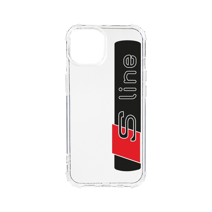 BestCase Anti Shock 1.5MM telefontok, kompatibilis modell Apple iPhone 13 Mini, Logo Audi S Line, Air cushion Technology, AS 1757