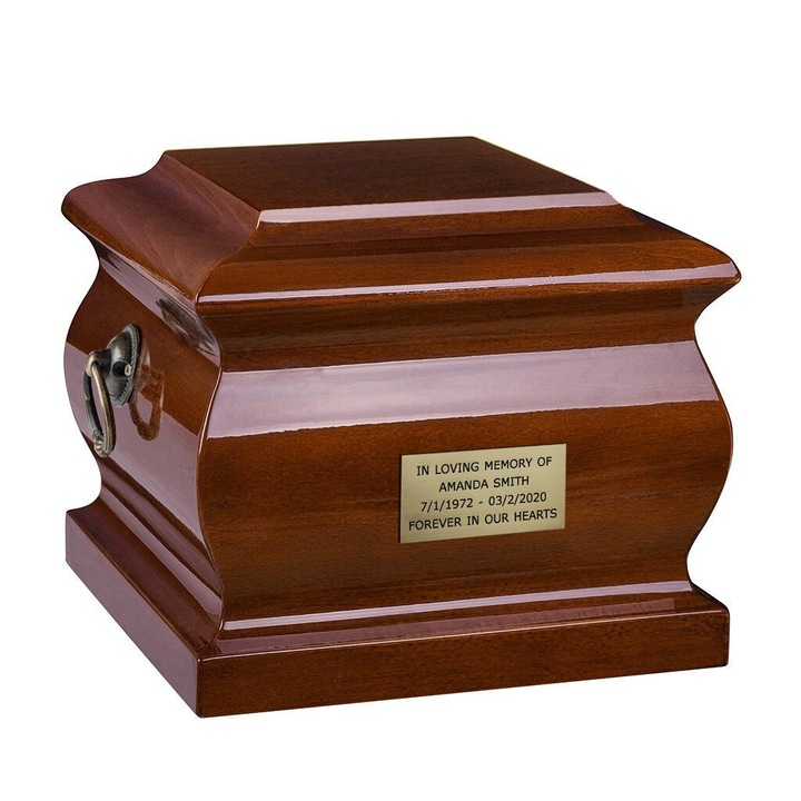 Urna de incinerare pentru cenusa din lemn de arin nou goala