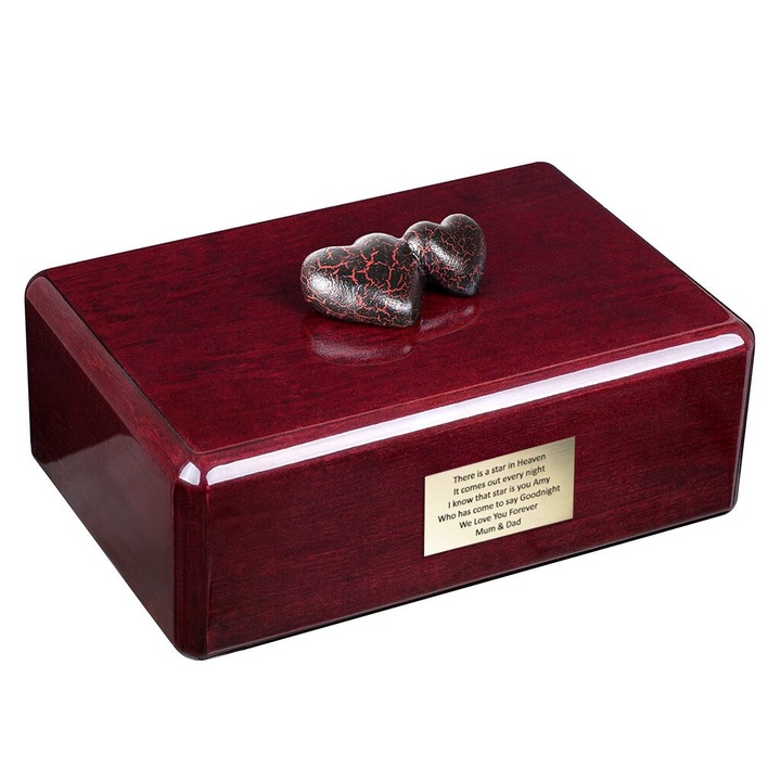 Urna de incinerare pentru cenusa din lemn de arin nou goala