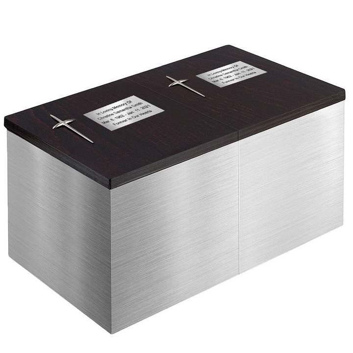 Urna double pentru cenusa, Remember Forever, inox
