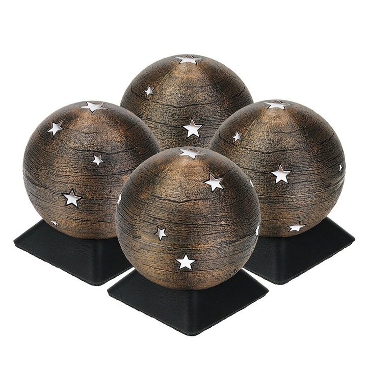 Set 4 Urne crematorie pentru animale, Remember Forever, ABS, minge din otel inoxidabil, nou, gol