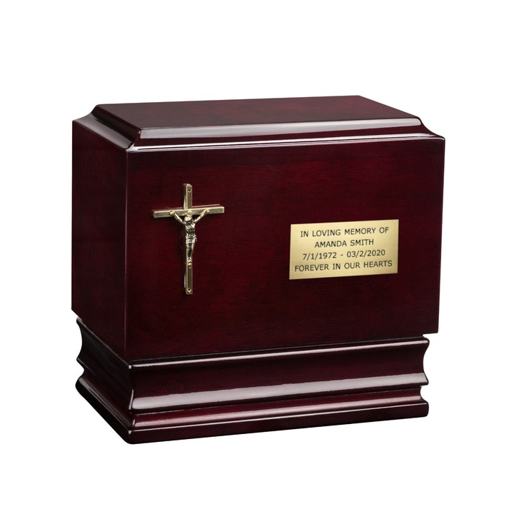 Urna de incinerare pentru cenusa din lemn de arin nou goala