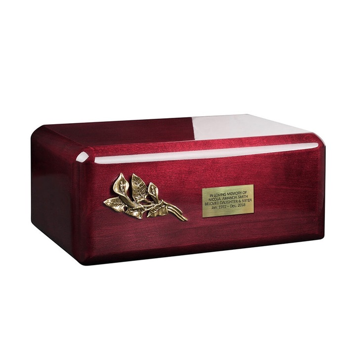 Urna de incinerare pentru cenusa din lemn de arin nou goala