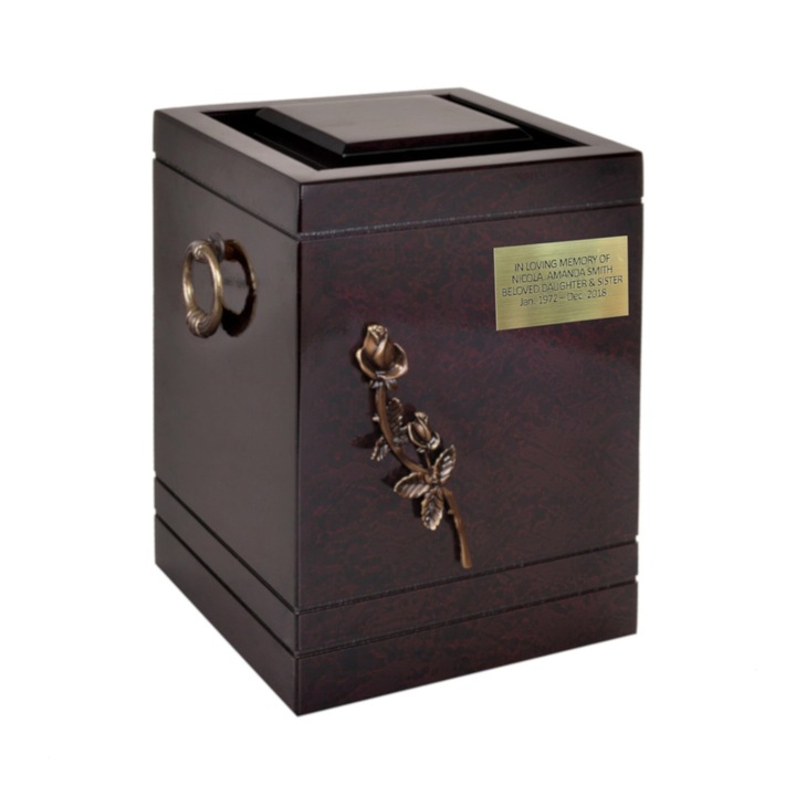 Urna de incinerare pentru cenusa din lemn de arin nou gol