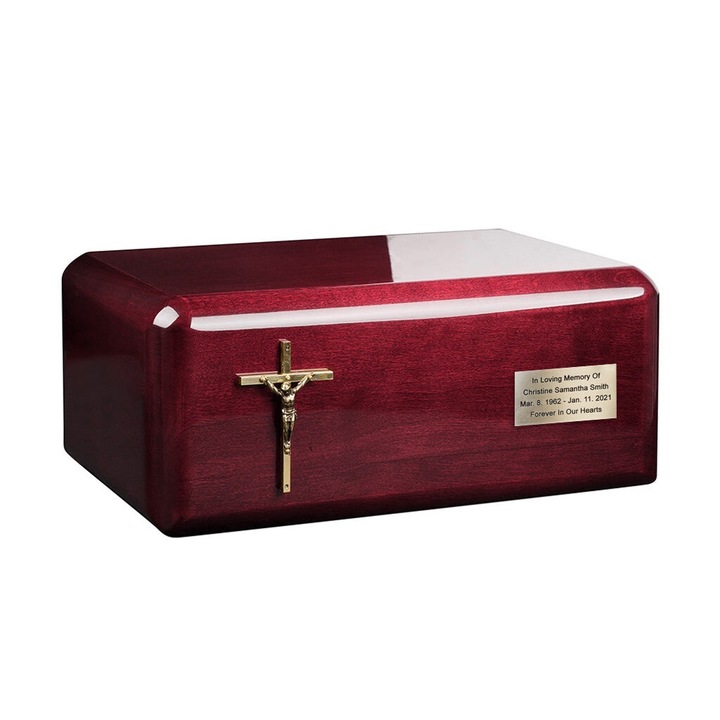 Urna de incinerare pentru cenusa din lemn de arin nou goala