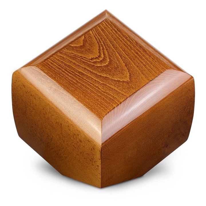 Urna crematorie pentru cenusa din lemn de stejar, Remember Forever, noua, goala