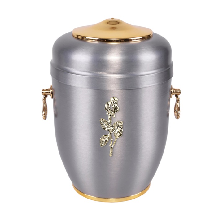 Urna crematorie pentru animale, Remember Forever, metal, noua, gri