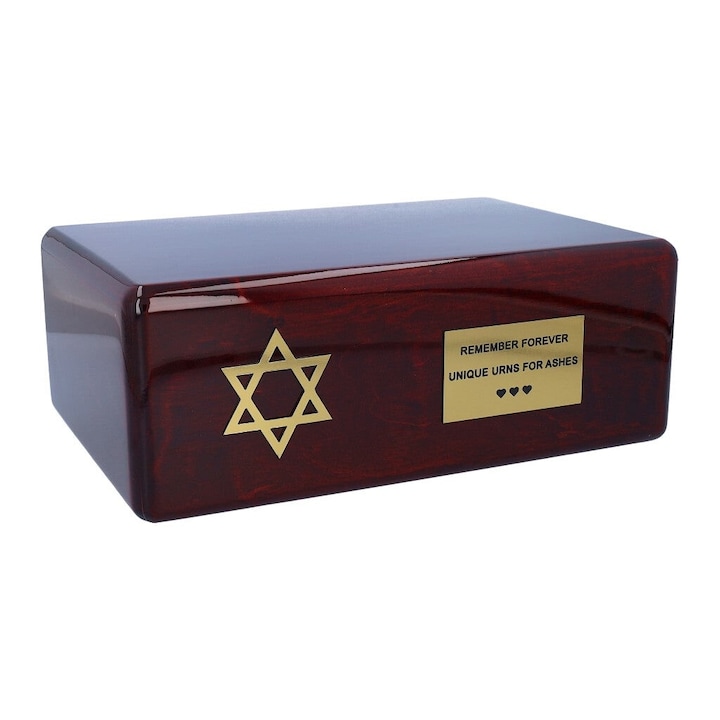 Urna crematorie pentru cenusa, Remember Forever, din lemn de arin, noua, goala