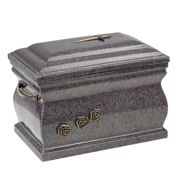 Urna crematorie pentru animale, Remember Forever, mix compozit si granit, noua, 30x20cm