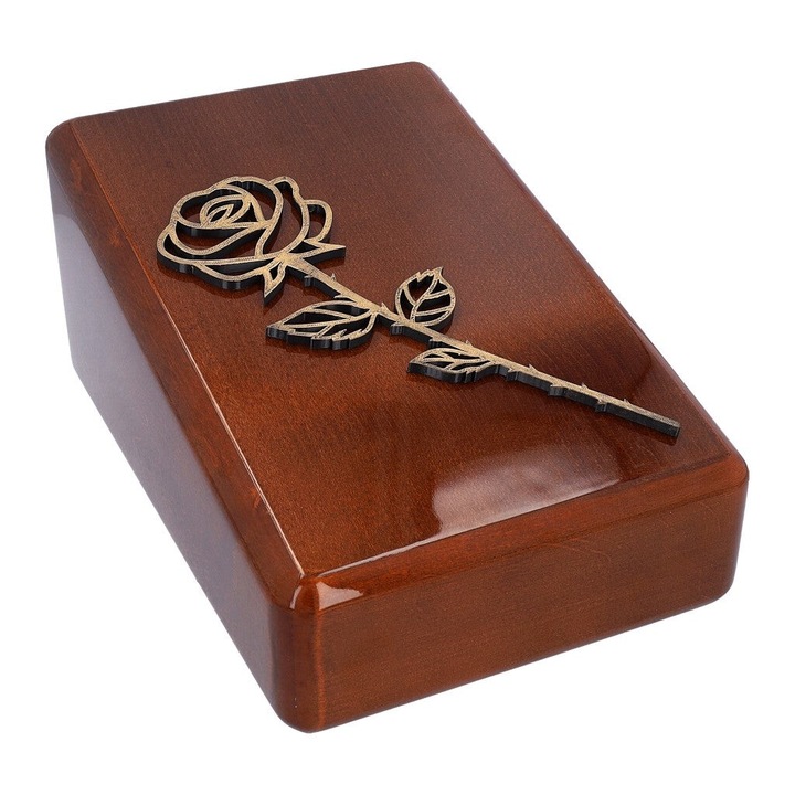 Urna crematorie pentru cenusa, Remember Forever, din lemn de arin, noua, roz