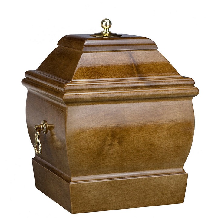 Urna crematorie pentru animale, Remember Forever, lemn de stejar, noua, goala