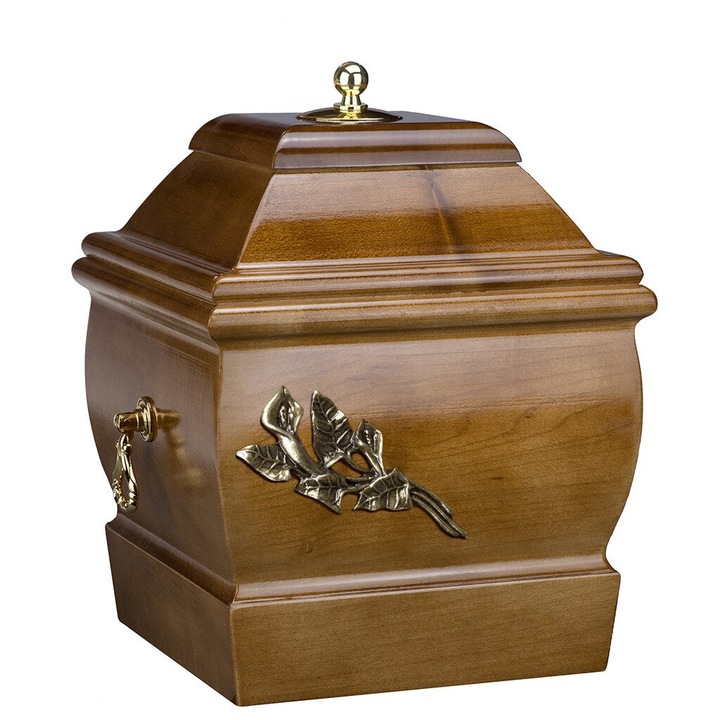 Urna crematorie pentru animale, Remember Forever, lemn de stejar, noua, model Lily, 30x30cm