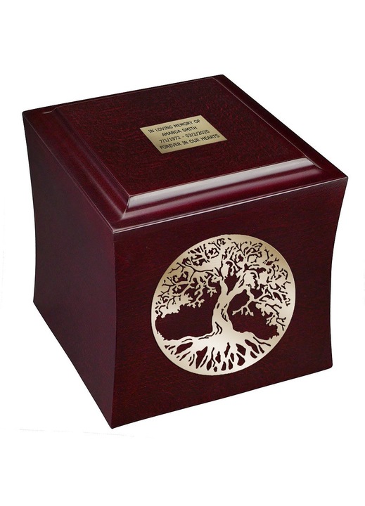 Arbore de viata din lemn Cenusa de incinerare Urna pentru adulti Urna funerara memoriala unica