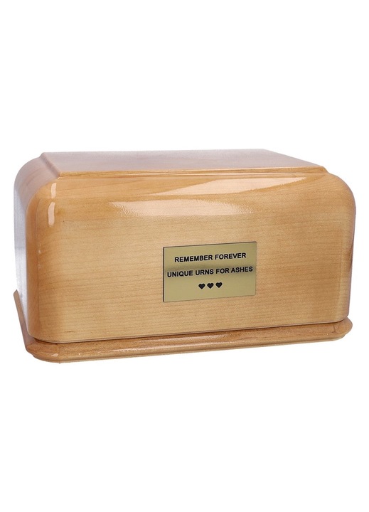 Urna de incinerare mare traditionala din lemn, Urna personalizata pentru cenusa - Artizanala