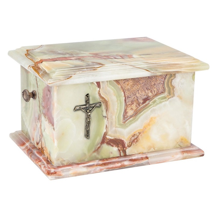 Stone Casket Natural Onyx Cremation Cenusa Urna Pentru Adult Memorial Casket