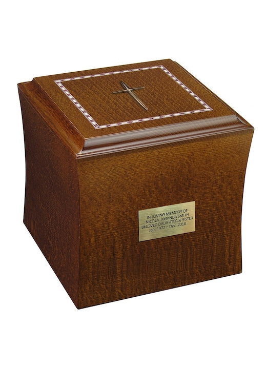 Urne de incinerare clasice din lemn pentru cenusa, Urna de cenusa funerara pentru adulti