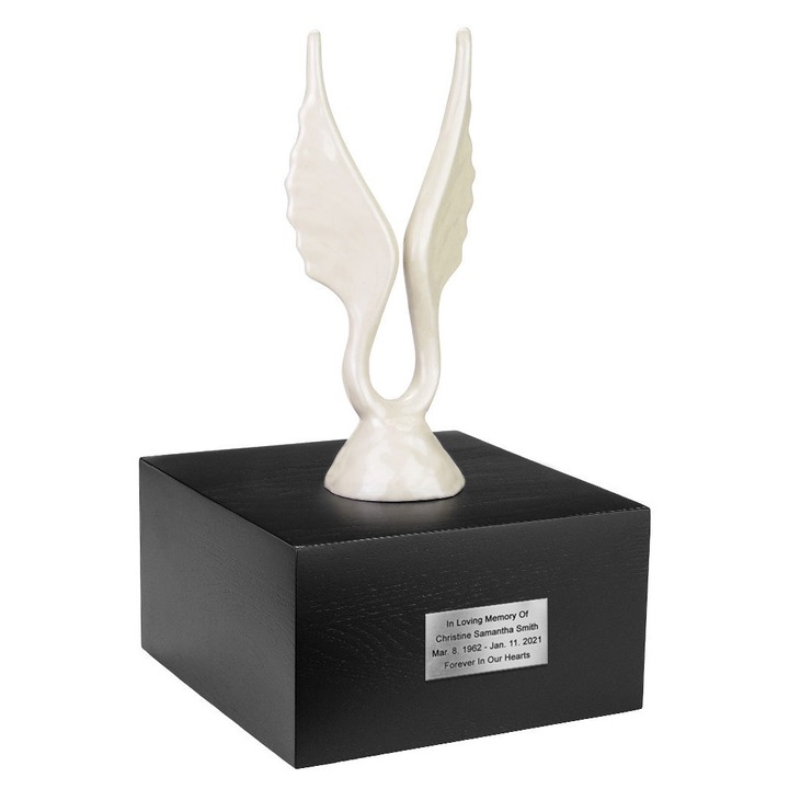 Urna pentru cenuse, Remember Forever, lemn, negru/alb