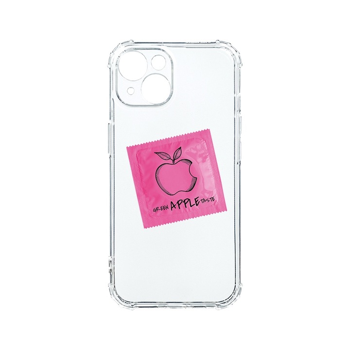 Силиконов калъф BestCase за Apple iPhone 15, Apple taste pink, Air-Cushion Technology, 1.5MM, Anti Shock, AS 1456