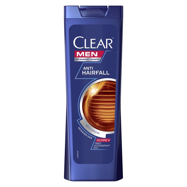 Sampon de par Clear Men Anti Hairfall, impotriva caderii parului, 360 ml