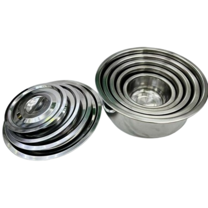 5 db fém fedelű tál készlet, 14/18/22/26/30 CM