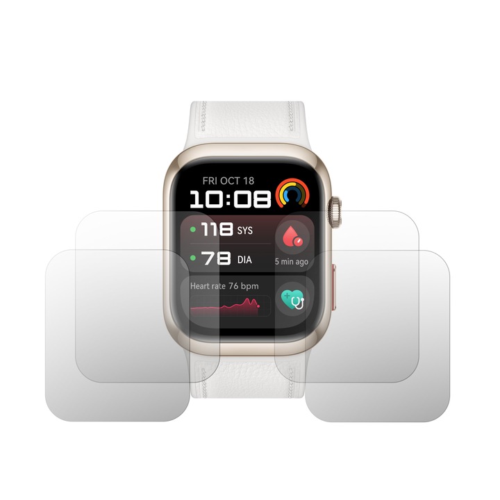 Комплект от 4 протектора Folie24, за Huawei Watch D2, 2X Ultra-Clear + 2X Matte, Адхезивни, Гъвкави със саморегенерация