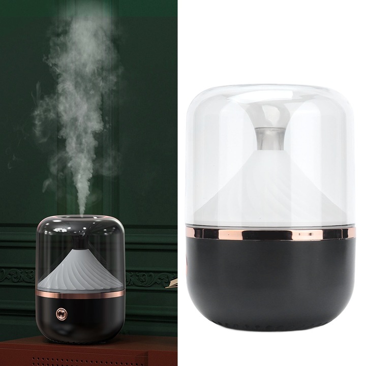 Aromaterápiás párásító, longziming, 120ml, fekete, 12x8,5x8,5cm