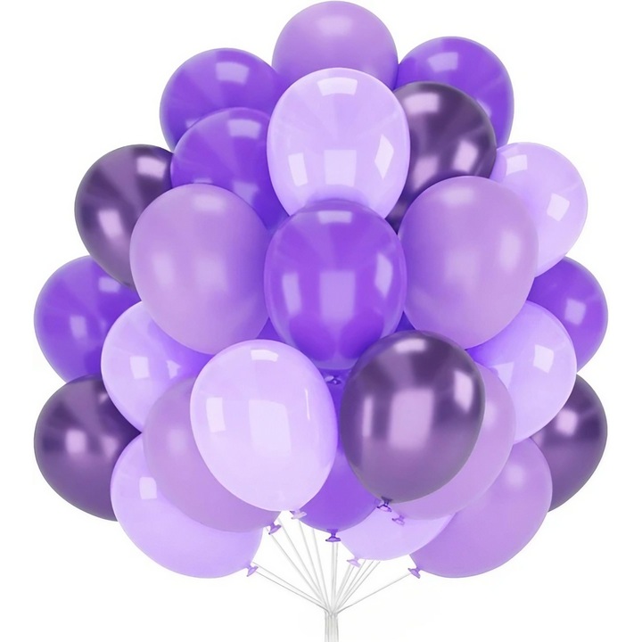 10 darab króm latex lufi, parti modell, 23 cm, különböző lila árnyalatok, 2,2 g, Stef's Cat