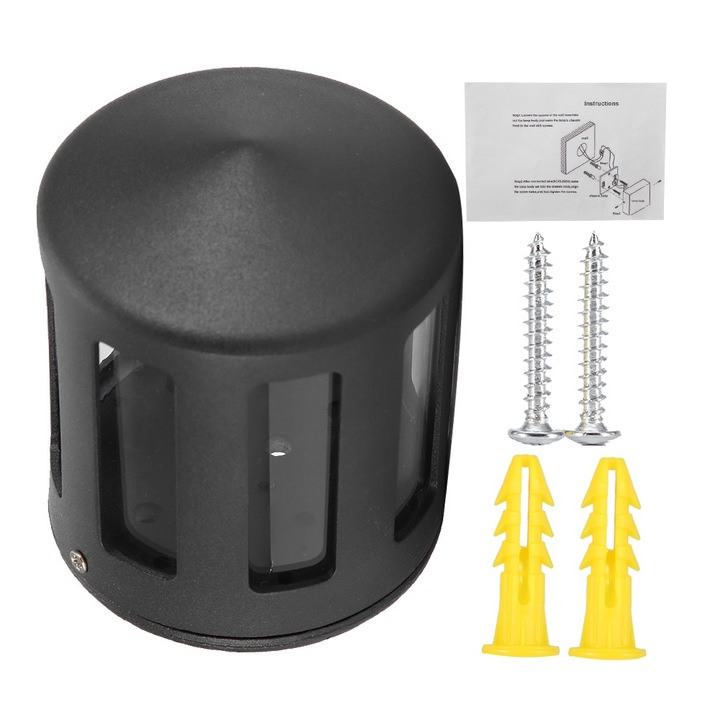 Jormftte LED fali lámpa alumíniumból, 3 W, meleg fehér, vízálló, beltéri és kültéri használatra