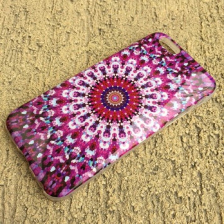 Husa compatibila cu Apple iPhone 6 compatibila cu Apple iPhone 6S Silicon Gel TPU Model Abstract Pink Circles